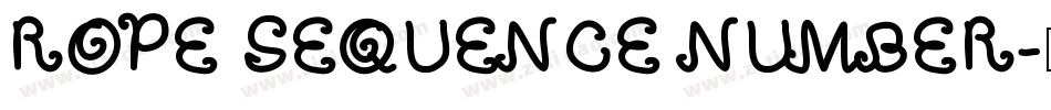 ROPE SEQUENCE NUMBER字体转换